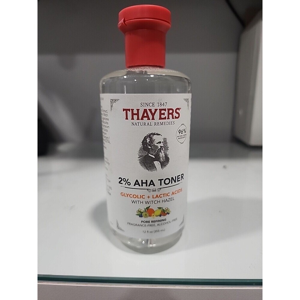 Thayers 2% AHA Exfoliating Toner Glycolic Acid Lactic Acid Witch Hazel